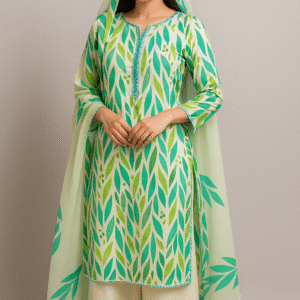Lawn Floral Dress – Stitched 3PC Suit