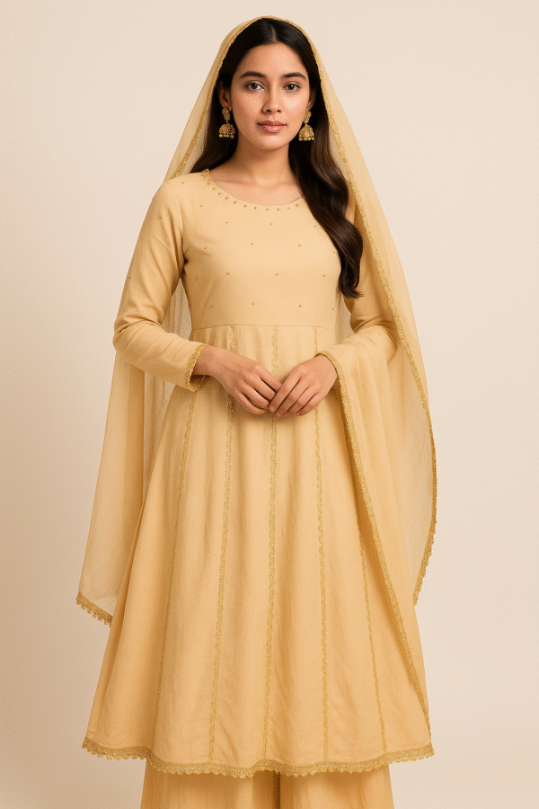 Birch Chiffon Anarkali Frock Stitched 3PC Suit