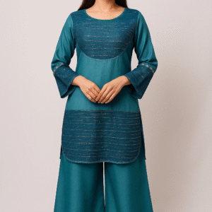 Sea Green Kattan Silk Dress – Elegant 3PC Stitched Suit for Casual & Formal Wear